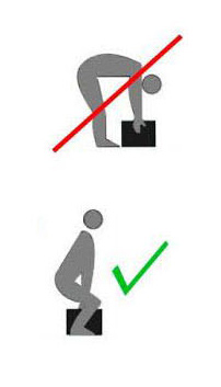 Posture de manutention adaptée et inadaptée Posture de manutention adaptée et inadaptée